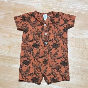 Kate Quinn Rust Chicken Print Bodysuit